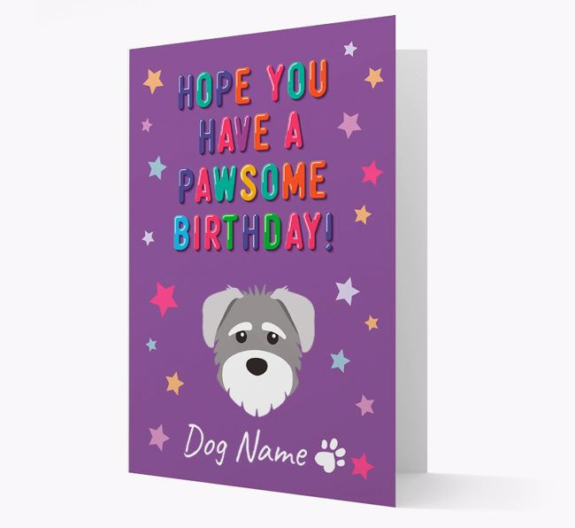 Personalised Card 'Hope You Have A Pawesome Birthday' with {breedCommonName} Icon